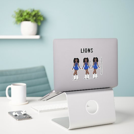 Majorette / Danser Stickers Sapphire Lion A (Laptop op bureau)