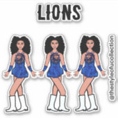 Majorette / Danser Stickers Sapphire Lion B (Voorkant)