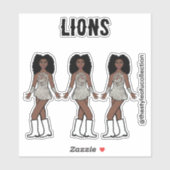 Majorette / Danser Stickers Silver Lion A (Vel)