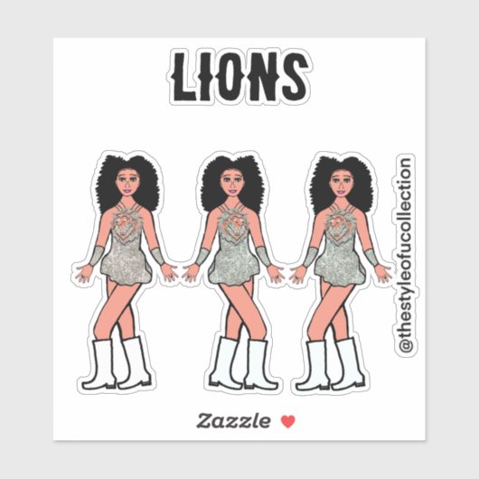 Majorette / Danser Stickers Silver Lion B (Vel)