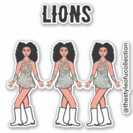 Majorette / Danser Stickers Silver Lion B