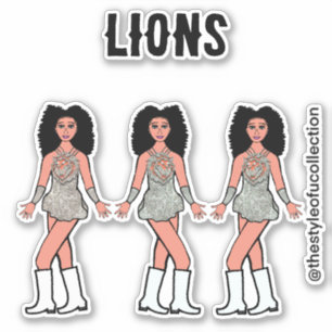 Majorette / Danser Stickers Silver Lion B