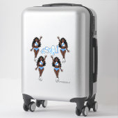 Majorette / Danser Stickers Wit & Lichtblauw (Koffer)