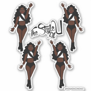 Majorette / Danser Stickers Zwart & Wit A