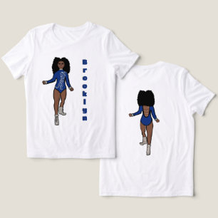 Majorette/ Danser T-shirt Blauw Zilver Tijger A