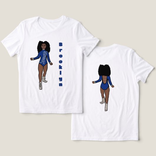 Majorette/ Danser T-shirt Blauw Zilver Tijger A (Ontwerp Voorkant & Achterkant)