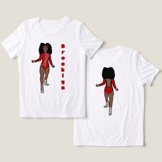 Majorette/ Danser T-shirt Rood Zilver Tijger A (Ontwerp Voorkant & Achterkant)