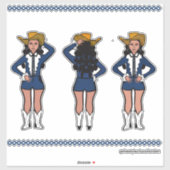 Majorette / Danser Western Denim #2 Sticker (Vel)