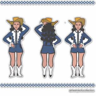 Majorette / Danser Western Denim #2 Sticker