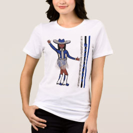 Majorette/ Danser Western Zilverblauw #1 Tri-Blend Shirt