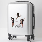 Majorette / Danser Zwart Sticker (Koffer)
