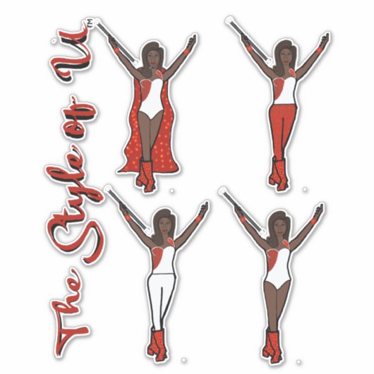 Majorette Glitterstickers (Vuur 2) Sticker (Voorkant)
