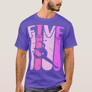 Majorette Meisje 5e Verjaardag Baton Twirling T-shirt