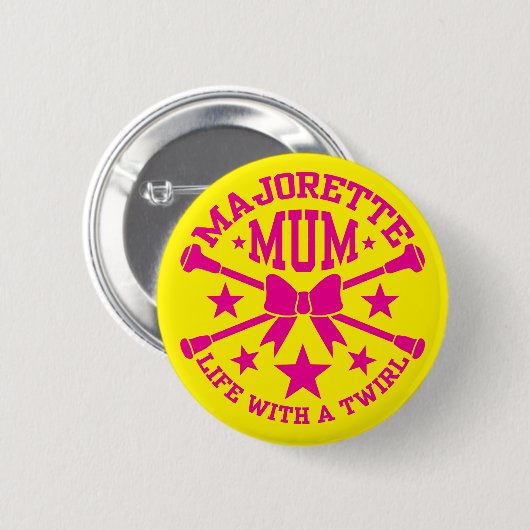 Majorette Mum Ronde Button 5,7 Cm (Voorkant /achterkant)