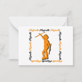 Majorette Notecard #2 (Oranje zwart wit) Notitiekaartje (Voorkant)