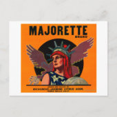 Majorette Oranje Label Terra Bella, CA Briefkaart (Voorkant)