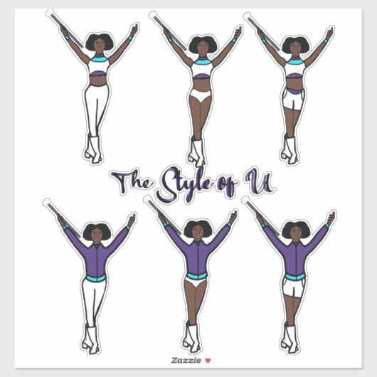 Majorette Quick Change Stickers ( Aqua Grape ) (Vel)