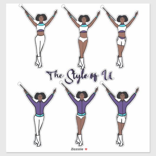 Majorette Quick Change Stickers (Aqua Grape 2) (Vel)