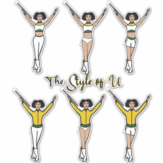Majorette Quick Change Stickers ( Gold Green ) (Voorkant)
