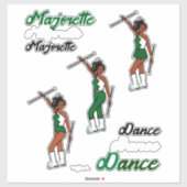 Majorette Quick Change Stickers (groen) (Vel)