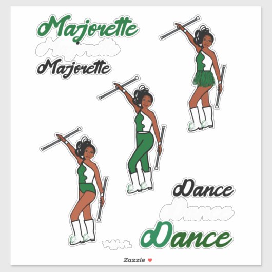 Majorette Quick Change Stickers (groen) (Vel)