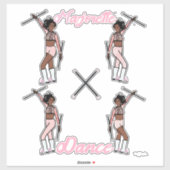 Majorette Quick Change Stickers (Pink Spark) (Vel)