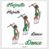 Majorette Snel Wissel Stickers (Groen) (Vel)