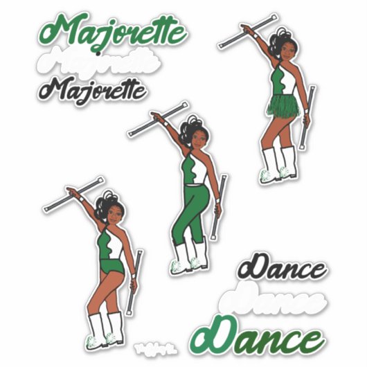 Majorette Snel Wissel Stickers (Groen) (Voorkant)