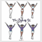 Majorette Snel Wisselende Stickers ( Aqua Druif 2) (Vel)