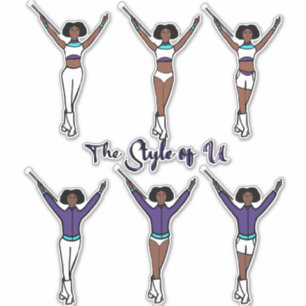 Majorette Snel Wisselende Stickers ( Aqua Druif 2)