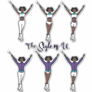 Majorette Snel Wisselende Stickers ( Aqua Grape )
