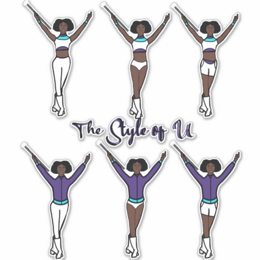 Majorette Snel Wisselende Stickers ( Aqua Grape ) (Voorkant)
