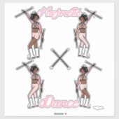 Majorette Snel Wisselstickers (Roze Glans) Sticker (Vel)
