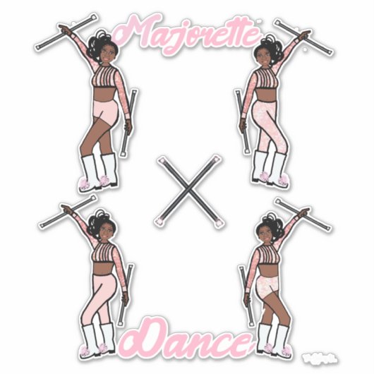 Majorette Snel Wisselstickers (Roze Glans) Sticker (Voorkant)