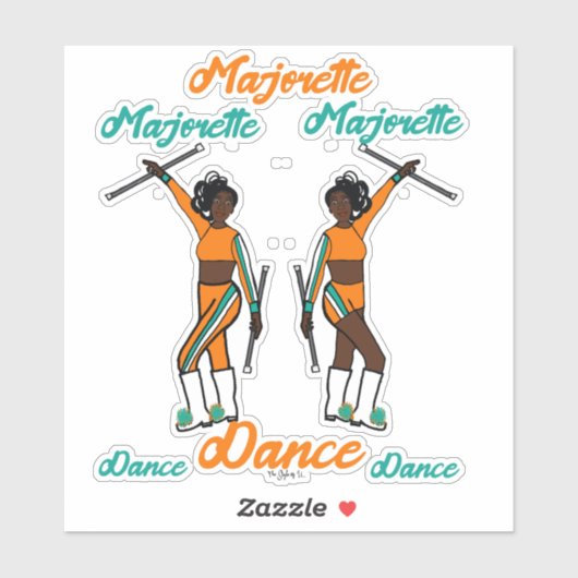 Majorette Stickers (Aqua Oranje) (Vel)