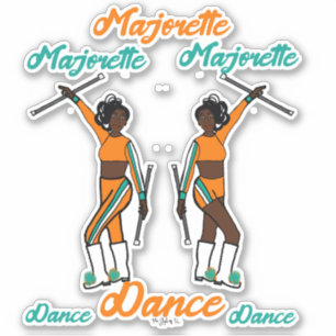 Majorette Stickers (Aqua Oranje)