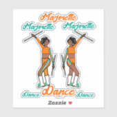 Majorette Stickers (Aqua Oranje 2) (Vel)