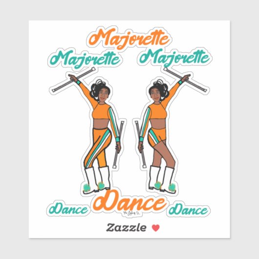 Majorette Stickers (Aqua Oranje 2) (Vel)