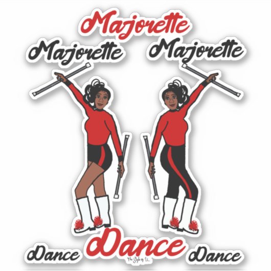 Majorette Stickers (Black Red 2) (Voorkant)