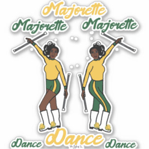 Majorette Stickers (Groen Geel)