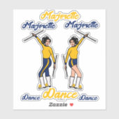 Majorette Stickers (Navy Gold) (Vel)