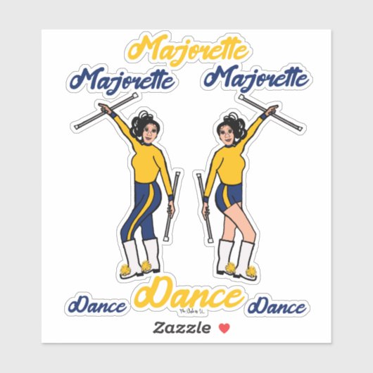 Majorette Stickers (Navy Gold) (Vel)