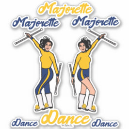 Majorette Stickers (Navy Gold)