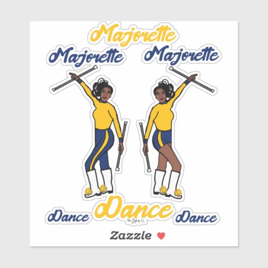 Majorette Stickers (Navy Gold) C (Vel)