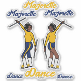 Majorette Stickers (Navy Gold) C