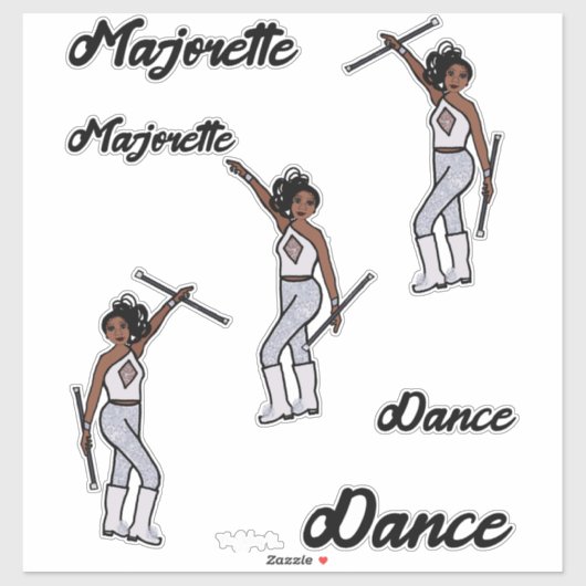 Majorette Stickers (White Diamond) (Vel)