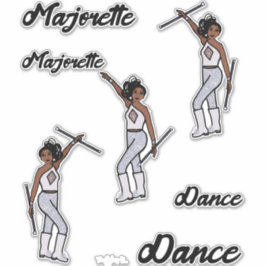 Majorette Stickers (White Diamond)