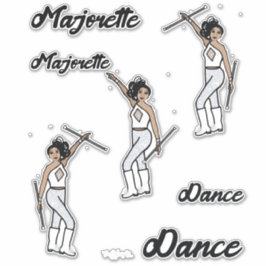 Majorette Stickers (White Diamond 2)