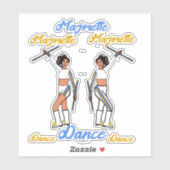 Majorette Stickers (White YBStripe) (Vel)