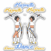 Majorette Stickers (White YBStripe) (Voorkant)